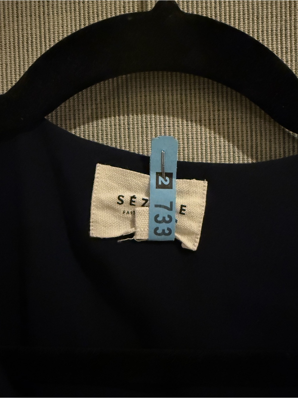 Sézane Anastasia Navy Silk Polka Dot Wrap Dress - Picture 7 of 14